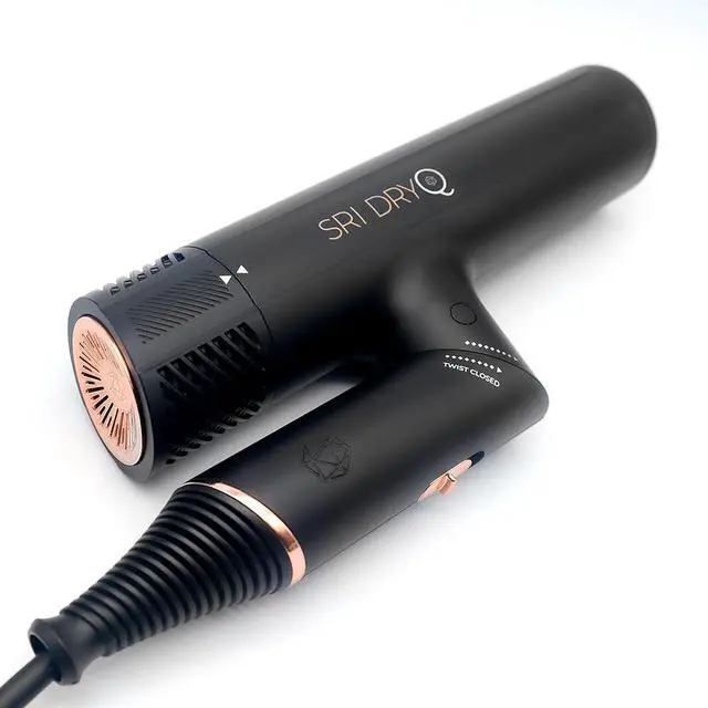 Main image of Research Institute DryQ Smart Hair Dryer - Super Lightweight, Foldable - Powerful, Quiet Motor - Infrared and Ionic Technology - 3 Magnetic Attachments - Heat Control with Locking Switch
