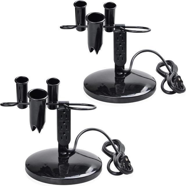 Main image of 2 Packs Tabletop Blow Dryer & Hair Iron Holder - Salon Appliance Stand w/ 3 Outlets