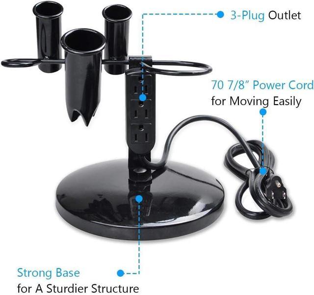 Alt view image 2 of 7 - 2 Packs Tabletop Blow Dryer & Hair Iron Holder - Salon Appliance Stand w/ 3 Outlets