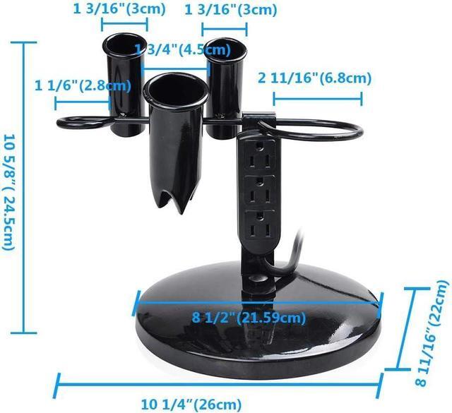 Alt view image 4 of 7 - 2 Packs Tabletop Blow Dryer & Hair Iron Holder - Salon Appliance Stand w/ 3 Outlets