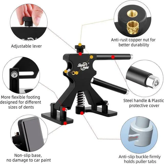 Alt view image 4 of 7 - Paintless Dent Repair Kits 100PCS Car Dent Removal Tools Come with 4 Kinds of Dent Puller and All Glue Tabs Removing Big dents Small Dents,Dings, Creases and Hail Damage All without Painting