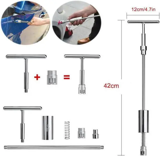 Alt view image 6 of 7 - Paintless Dent Repair Kits 100PCS Car Dent Removal Tools Come with 4 Kinds of Dent Puller and All Glue Tabs Removing Big dents Small Dents,Dings, Creases and Hail Damage All without Painting