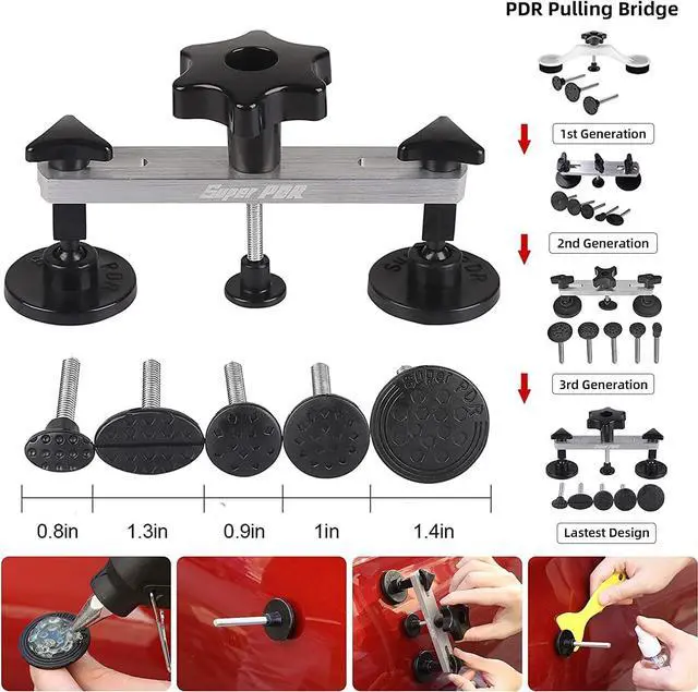 Alt view image 5 of 7 - Paintless Dent Repair Kits 100PCS Car Dent Removal Tools Come with 4 Kinds of Dent Puller and All Glue Tabs Removing Big dents Small Dents,Dings, Creases and Hail Damage All without Painting