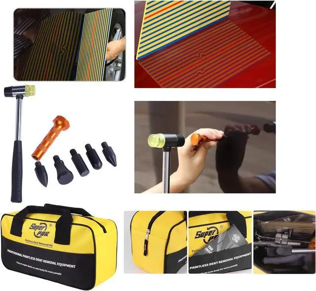 Alt view image 7 of 7 - Paintless Dent Repair Kits 100PCS Car Dent Removal Tools Come with 4 Kinds of Dent Puller and All Glue Tabs Removing Big dents Small Dents,Dings, Creases and Hail Damage All without Painting