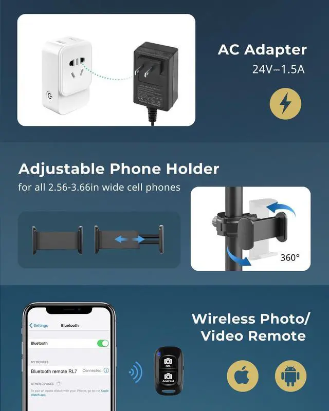 Alt view image 5 of 6 - Big Ring Light with Stand, 79 Tall Ringlight Stand with Remotes and Phone Holder, Professional Floor Stand Light Ring for Video Recording, Live Stream, TikTok, Makeup, Photography, Barber