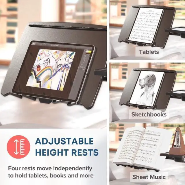 Alt view image 6 of 7 - LEVO G2 Rolling Laptop Workstation Stand Cart Desk for Laptops, Books, Tablets, and Art, Made for Sofa, Bed, Chair, or Standing
