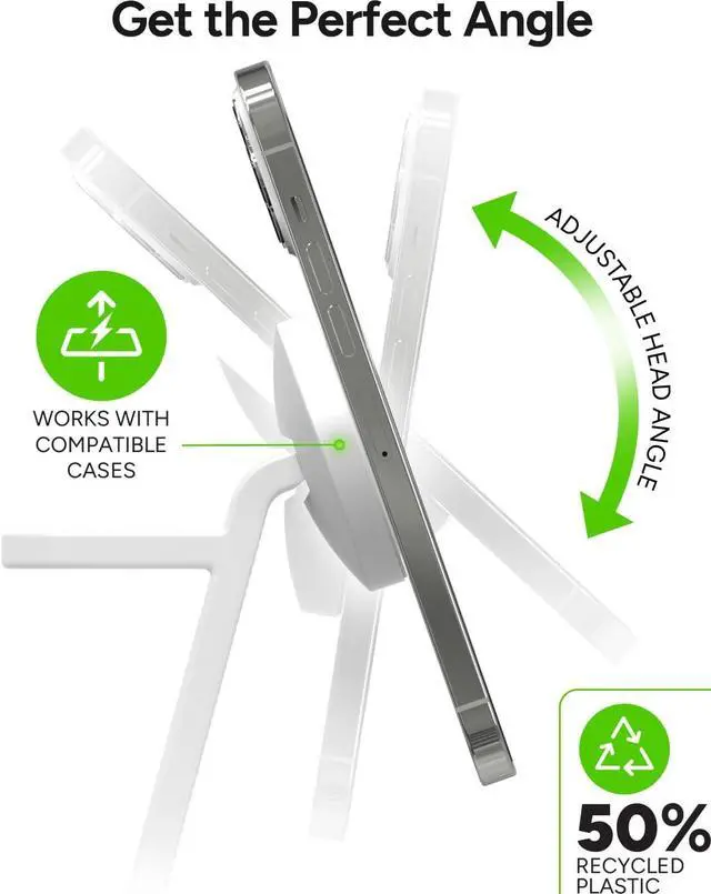 Alt view image 5 of 5 - 3-in-1 Wireless Charging Stand - MagSafe & Qi2 Certified, Compatible with iPhone 16/15/14/13/12,  Watch, AirPods - Multi-Device Magnetic Charging Station, Eco-Friendly Design, White