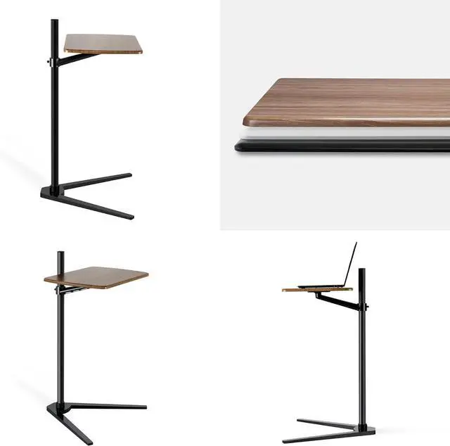 Alt view image 6 of 6 - Floor Stand for Laptop Aluminum Height Adjustable Table for Bed Sofa,Compatible with MacBook,Laptop Notebook,Tablets,iPad, Projector Camera