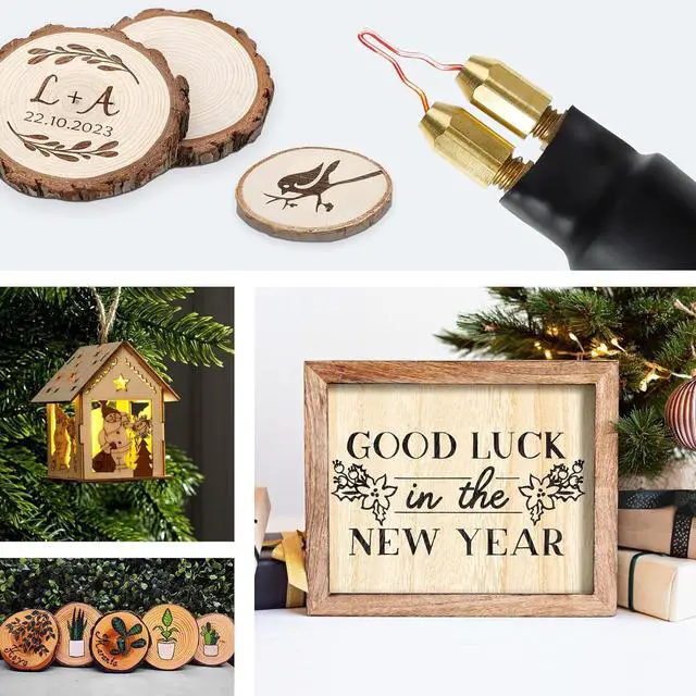 Alt view image 3 of 7 - 60W Professional Wood Burning Kit Pro Wood Burner Pyrography Tool with 20 Wire Nibs Tips Including Ball Tips