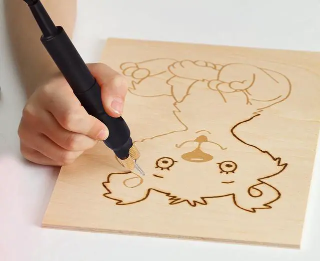 Alt view image 4 of 7 - (Stage 2) Single Pen Professional Woodburning Detailer 60W Tool with Digital Temperature Control, 40 Tips, Case