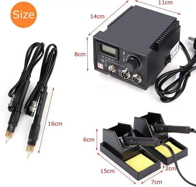 Alt view image 4 of 7 - Wood Burning Tools Kit,110V 60W Professional Pyrography Wood Burning Kit with Dual Pen and Wire Tips for Beginners Adults (Dual Digital Display)