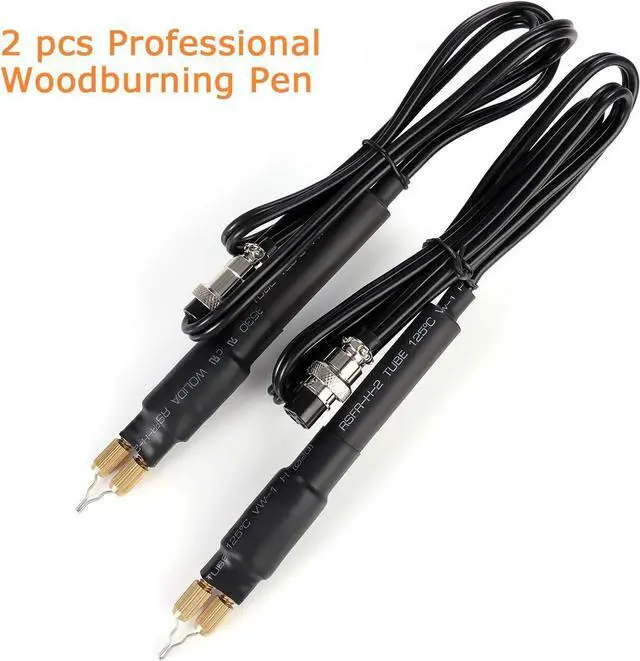 Alt view image 5 of 7 - Wood Burning Tools Kit,110V 60W Professional Pyrography Wood Burning Kit with Dual Pen and Wire Tips for Beginners Adults (Dual Digital Display)