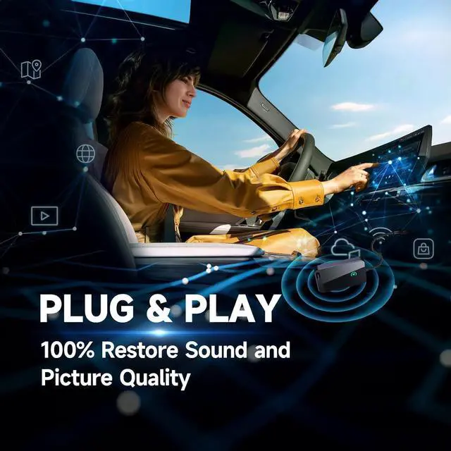 Alt view image 5 of 7 - Wireless CarPlay Adapter for  iPhone (2024 Upgraded) - Multi-User Seamless Connection for Convert Wired to Wireless Car Play Adapter - No Latency from iOS 10+ to Screen w/USB C (Gray)