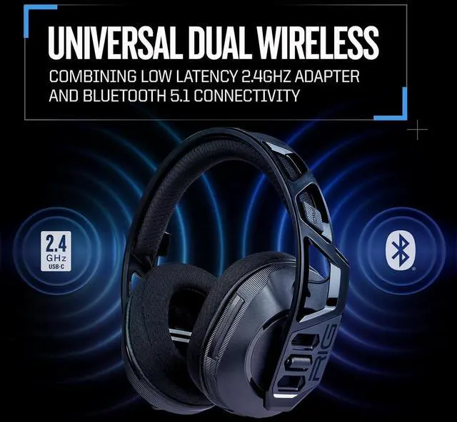 Alt view image 3 of 7 - 600 PRO HX Dual Wireless Universal Gaming Headset with Bluetooth for Xbox Series X|S, Xbox One, Playstation PS4, PS5, Nintendo Switch, PC, USB & Mobile
