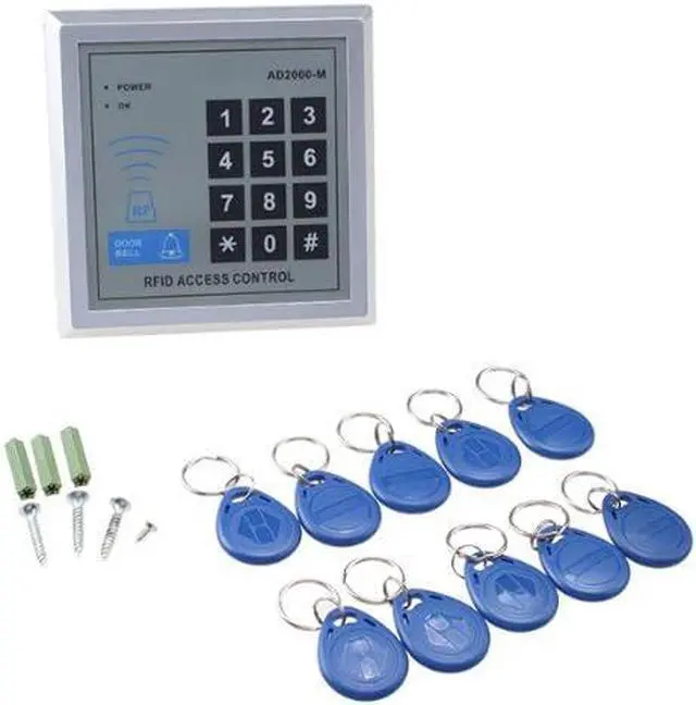 Alt view image 5 of 7 - Door Access Control System Kit, Home Security System with 280kg 620LB Electric Magnetic Lock 110-240V AC to 12v DC 3A 36w Power Supply Proximity Door Entry keypad 10 Key Fobs EXIT Button