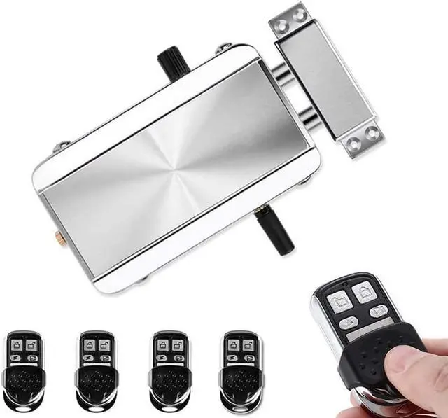 Alt view image 3 of 7 - Ritammi, Remote Control Electronic ligent Door Lock, Smart Wireless Anti-Theft Home Security Keyless Deadbolt Access Control System with 4 Remote Control