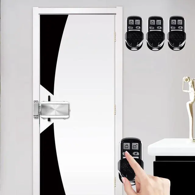 Alt view image 4 of 7 - Smart Lock,Geevorks Remote Control Keyless Entry Electronic Lock with 4 Remote Control,Smart Anti-Theft Deadbolt Access Control System for Home Hotel Apartment