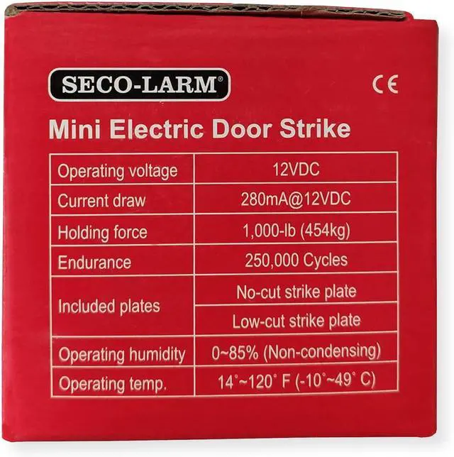 Alt view image 4 of 5 - SD-991A-D1Q Mini No-Cut Electric Door Strike For Indoor Use, Converts Cylindrical Lock Sets Into an Electronic Access-controlled Locking System, Stainless Steel Keeper