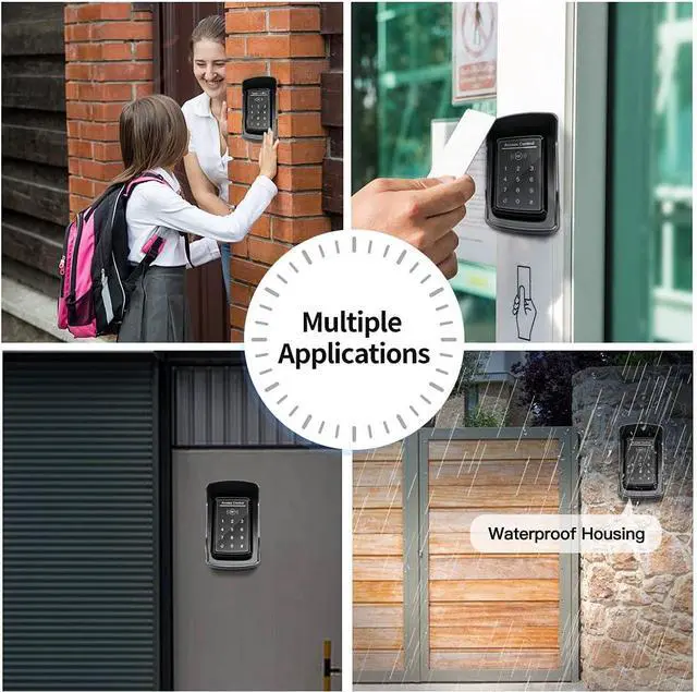 Alt view image 2 of 7 - TC175P Touch Panel Wired Keypad, Universal Keyless Entry Keypad DC 12V 24V for The Automatic Driveway Gate Opener, Magnetic Lock, Door Access Control System, Digital Code or RF ID Card