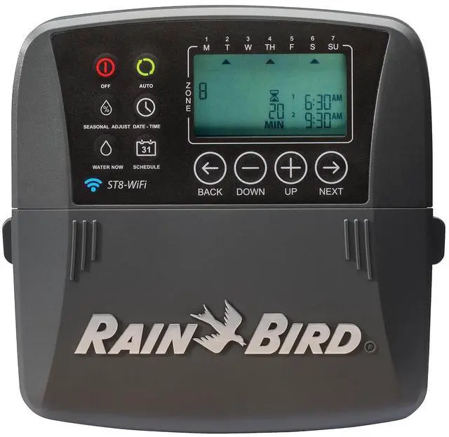 Alt view image 2 of 7 - Rain Bird ST8I-2.0 Smart Indoor WiFi Sprinkler/Irrigation System Timer/Controller, WaterSense Certified, 8-Zone/Station, Compatible with  Alexa
