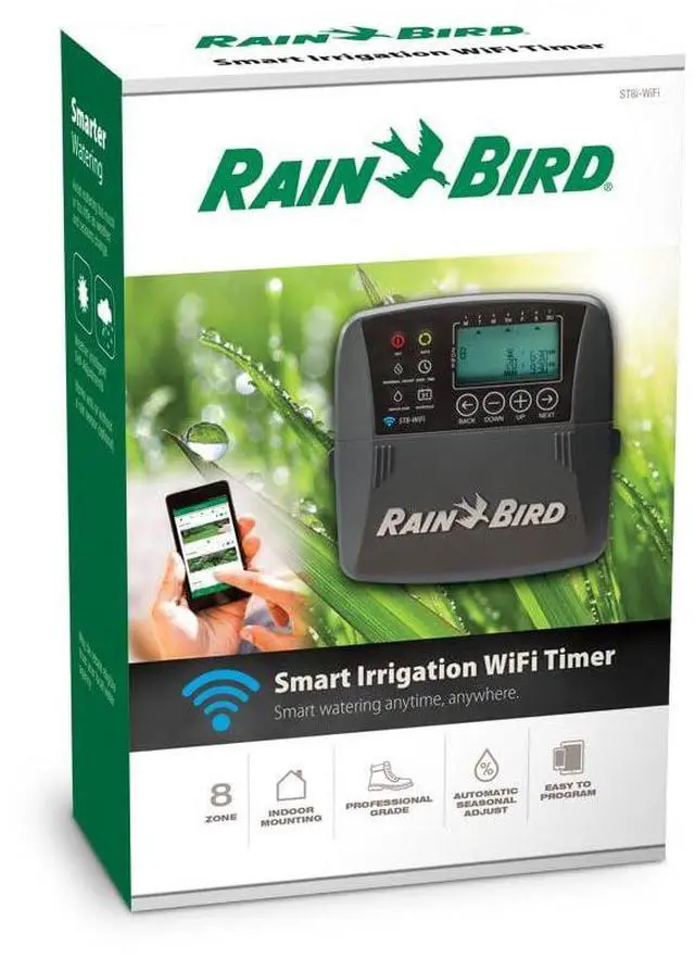 Alt view image 5 of 7 - Rain Bird ST8I-2.0 Smart Indoor WiFi Sprinkler/Irrigation System Timer/Controller, WaterSense Certified, 8-Zone/Station, Compatible with  Alexa