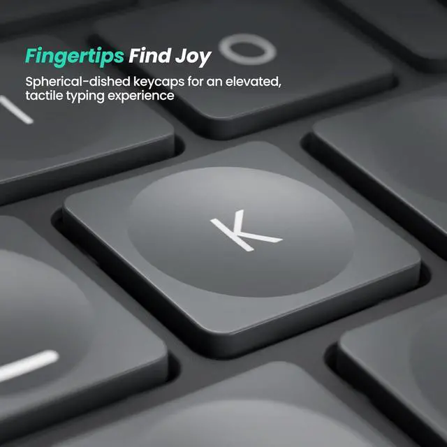 Alt view image 7 of 7 - Nulea RT05B Wireless Ergonomic Keyboard, Split Keyboard with Cushioned Wrist Rest, Bluetooth and USB Connectivity, USB-C Rechargeable, Compatible with Windows Mac