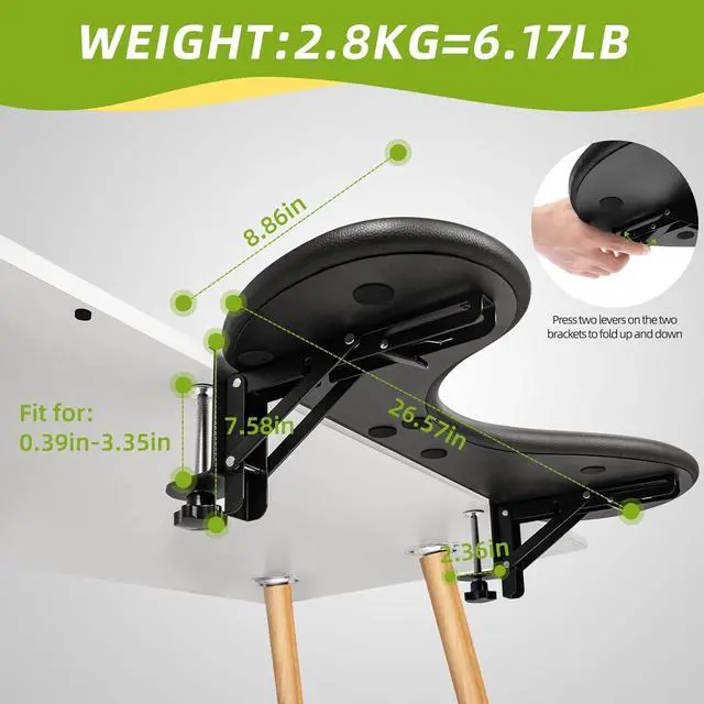 Alt view image 6 of 6 - Desk Extender Adjustable Arm Rest Support for arm Support for Computer Desk Ergonomic Arm Rest Extender Rotating Mouse Pad Holder for Table Office Desk