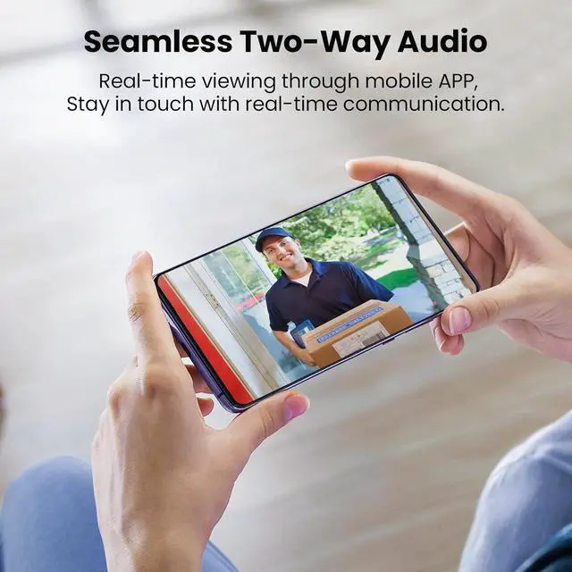 Alt view image 3 of 7 - Floodlight Camera Flood Lights Outdoor - Motion Sensor Outdoor Lights 3K UHD Security Camera, 5500K 2800-Lumen, 105dB Siren, Wired 24/7 Recording