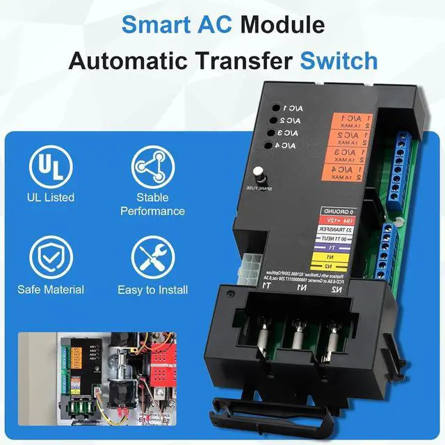 Alt view image 3 of 7 - A0004499959 Transfer Switch Smart AC Module Load Generator Shed Module Replacement for Generac 100 200 Amp Automatic Transfer Switch, ATS Control Module Replace 10000004183