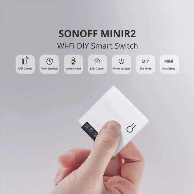 Alt view image 2 of 7 - Mini R2 10A Smart WiFi Wireless Light Switch, Universal DIY Module for Home Automation Solution, Works with  Alexa & Google Home, No Hub Required 5-pack