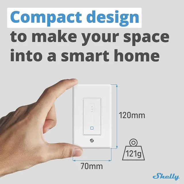 Alt view image 6 of 7 - Shelly Plus Wall Dimmer UL, Smart Switch, Wi-Fi & Bluetooth, 4 Pack | UL, WiFi Smart, Bluetooth Gateway, Compatible with Alexa, Home Assistant & Google, No Hub Required, Dimmable Lights