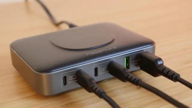 Alt view image 2 of 3 - 100W, 7-Port (4X USB C, 2X USB A, Wireless Charging pad) Desktop Charging Station (PD3 Fast Charging, GaN Tech) for MacBook, Laptop, Smartphone, Tablet, Headphones, Game Controllers, & More