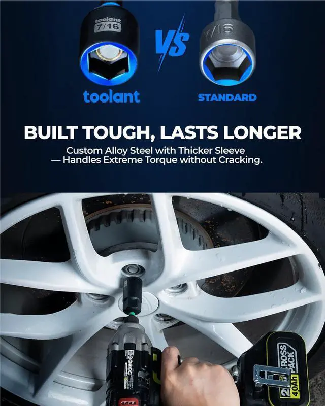 Alt view image 6 of 6 - Impact Magnetic Nut Driver Set, 38pcs Impact Driver Bit Set, Deep Nut Driver Set, Impact Socket Adapters, Wing Nut Driver, Bit Extension, 1/4'' Quick Change