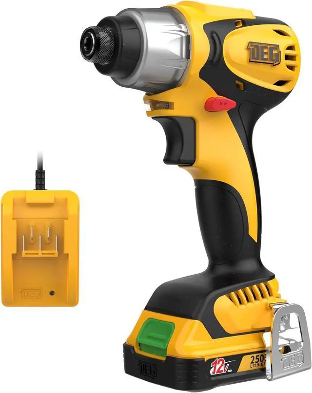 Main image of 12V Cordless Impact Driver Kit,  1/4-inch Hex,4 Speed Brushless Impact Drill/Driver Set with LED Light, Battery and Charger Included