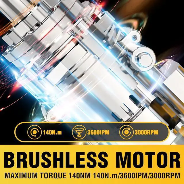 Alt view image 4 of 6 - 12V Cordless Impact Driver Kit,  1/4-inch Hex,4 Speed Brushless Impact Drill/Driver Set with LED Light, Battery and Charger Included