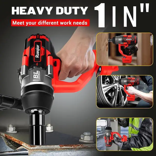 Alt view image 4 of 7 - Cordless Impact Wrench 1" for Milwaukee 18V Battery, Impact Wrench 2250FT-LBS(3000N.m) High Torque Brushless Electric Impact, with 4 Modes Power Impact Driver for Car, Truck, Mower (No Battery)