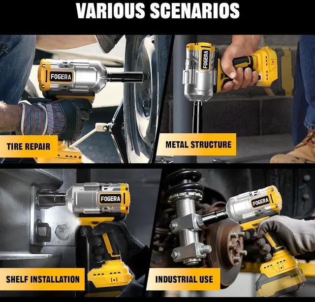 Alt view image 7 of 7 - Cordless Impact Wrench 1/2 Inch - Compatible with Dewalt 20V Batteries, 1100 Ft-lbs (1500N.m) High Torque Impact Driver, Brushless Impact Gun with 3 Speed Modes & LED Light (Battery Not Included)