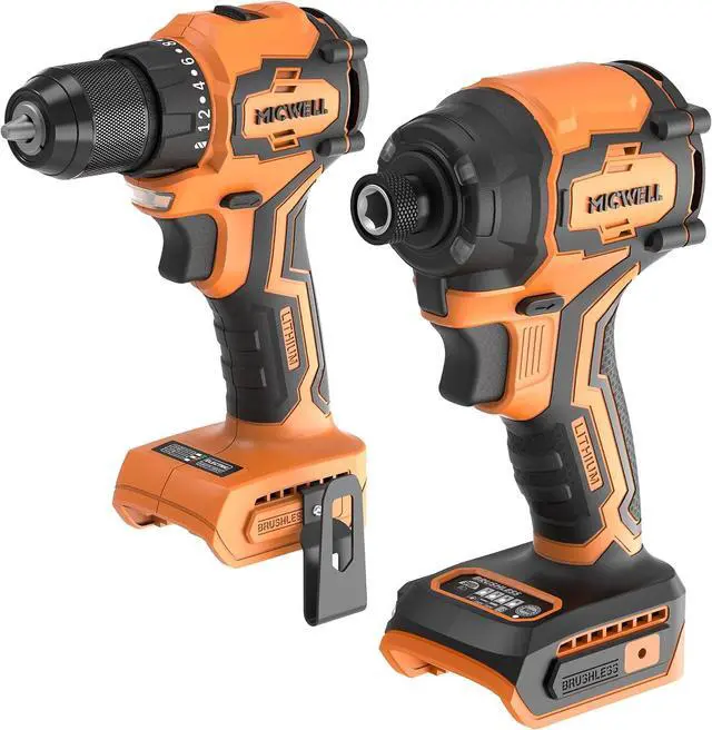 Main image of Cordless Impact Driver and Drill Combo Kit (Tool Only) Compatible with Dewalt 20V Max Battery, Up to 2300 In-lbs Brushless1/4" Impact Driver and 620 In-lbs 3/8" Power Drill with Tool Bag, LED Light