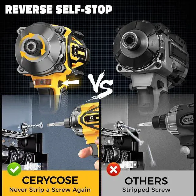 Alt view image 5 of 7 - Cordless Impact Driver for DeWalt 20V Max Battery,  2800 In-lbs Brushless 1/4" hex chuck Impact Driver, impact drill with 5-Speed Lightweight Power Impact Drivers, LED Light (no battery)