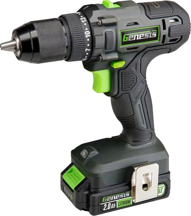 Main image of 20V 1/2" Cordless Drill with Battery and Charger, Metal Ratcheting Chuck, 450 in-lbs, 2.0Ah Battery and Charger (GLCD2012B)