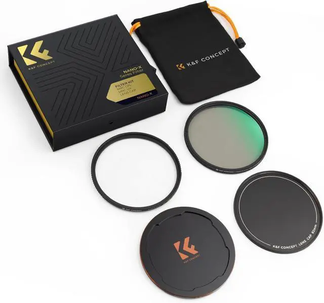 Alt view image 7 of 7 - 82mm Circular Polarizers Filter & MC UV Protection Filter Kit (2 pcs) with Up & Down Lens Cap, 28 Multi-Layer Coatings HD CPL/UV Filter Set for Camera Lens (Nano-X Series)