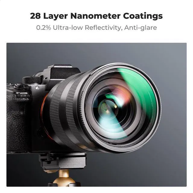 Alt view image 5 of 7 - 82mm Circular Polarizers Filter & MC UV Protection Filter Kit (2 pcs) with Up & Down Lens Cap, 28 Multi-Layer Coatings HD CPL/UV Filter Set for Camera Lens (Nano-X Series)