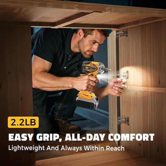 Alt view image 6 of 7 - Cordless Impact Driver for DeWalt 20V Max Battery,  2800 In-lbs Brushless 1/4" hex chuck Impact Driver, impact drill with 5-Speed Lightweight Power Impact Drivers, LED Light (no battery)