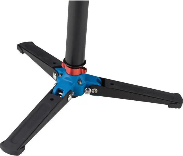 Alt view image 3 of 7 - 4 Section Aluminum Monopod with 3-Leg Locking Base, Flip Lock Legs, 22" Maximum Height, 44.1 lb. Load Capacity- Black (A48FD)