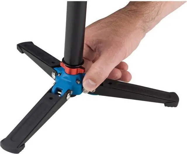 Alt view image 5 of 7 - 4 Section Aluminum Monopod with 3-Leg Locking Base, Flip Lock Legs, 22" Maximum Height, 44.1 lb. Load Capacity- Black (A48FD)