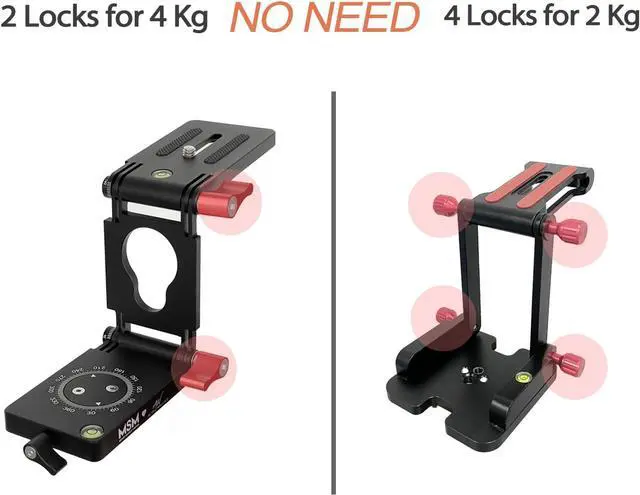 Alt view image 4 of 7 - Z Flex Tilt Tripod Head - Flexible Angle Pan & Tilt Head/Universal Multiway Camera Tripod Connecting to Monopod Slider Rail Stabilizer Gimbal|Compact Folding Z Bracket Mount Fits Most DSLR Camera