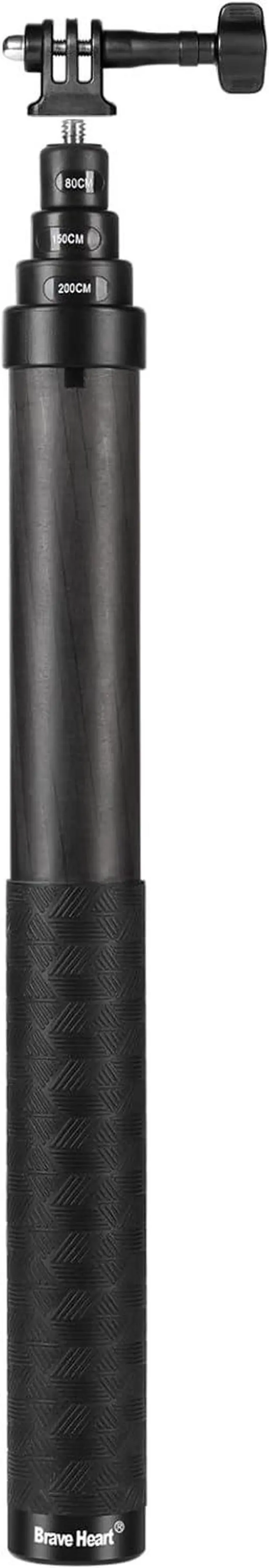 Alt view image 6 of 6 - Invisible Extended Selfie Stick 2m/6.5ft Carbon Fiber for Insta360 X5/X4/X3/X2/R/RS/ONE/GO2 | Action Camera Tripod Monopod Accessories