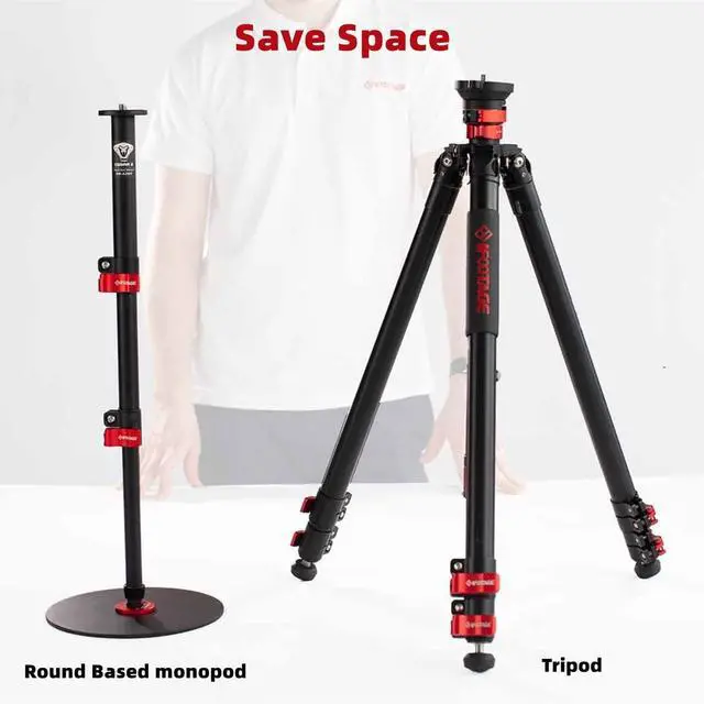 Alt view image 3 of 6 - Cobra RB-A300,Round Base Monopod,Professional Camera Aluminium Monopod with Quick Adjustment Height Buckle,Compatibility DSLR Cameras Camcorders(151cm/59.44Inc)