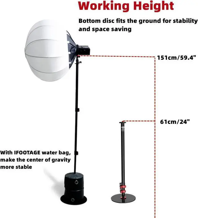 Alt view image 4 of 6 - Cobra RB-A300,Round Base Monopod,Professional Camera Aluminium Monopod with Quick Adjustment Height Buckle,Compatibility DSLR Cameras Camcorders(151cm/59.44Inc)