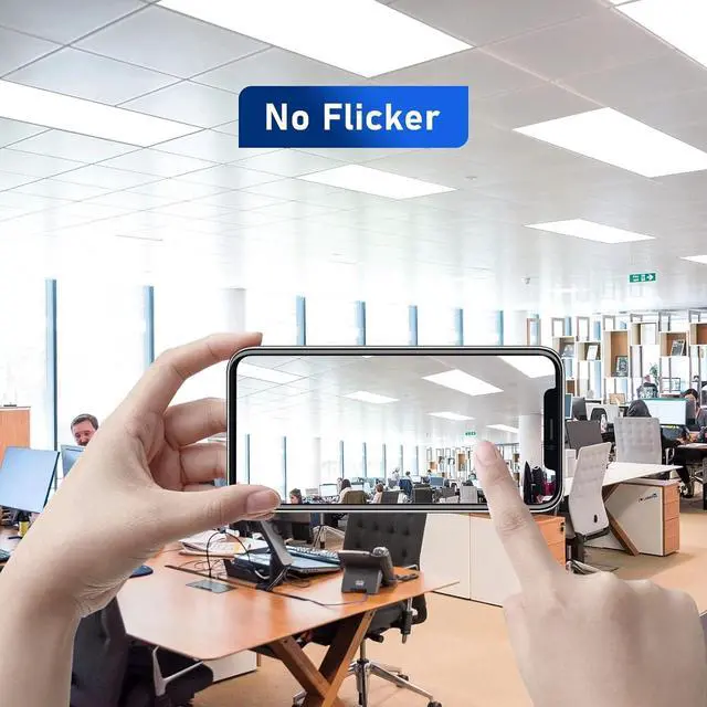 Alt view image 7 of 7 - 30-Pack 2x4 LED Drop Ceiling Light Fixture Flat Panel, 0-10V Dimmable, 30/40/50W Selectable, 3000K/4000K/5000K Switchable, 120-277V, ETL Listed